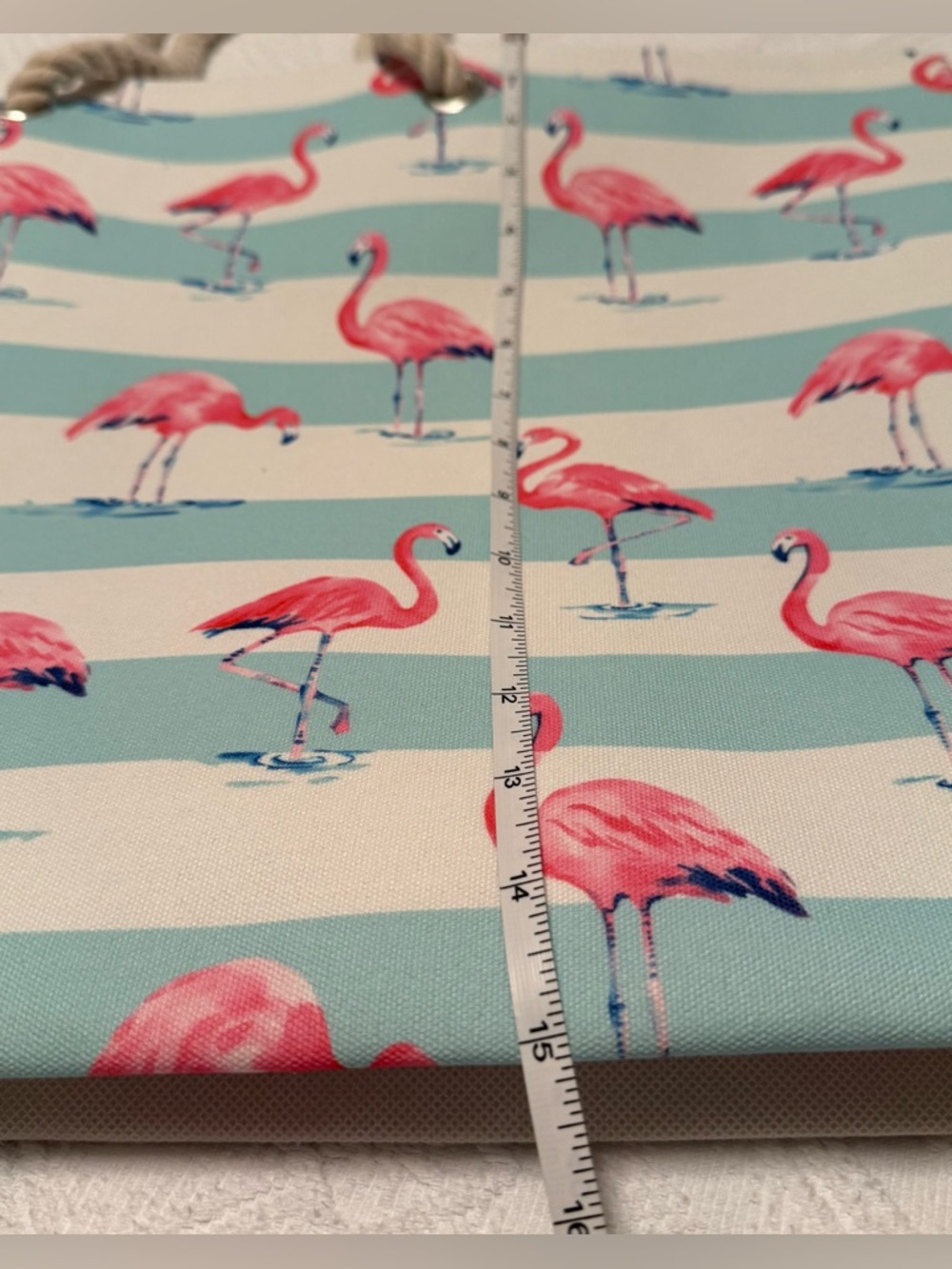 Tote bag - beach tote - flamingo - brand new w/ detached tags. 16”hx21”w - Picture 9 of 14